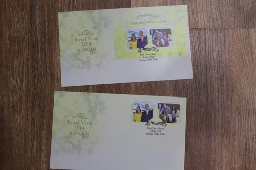 2014 ROYAL VISIT AUSTRALIA  FDC COVER SET OF 2