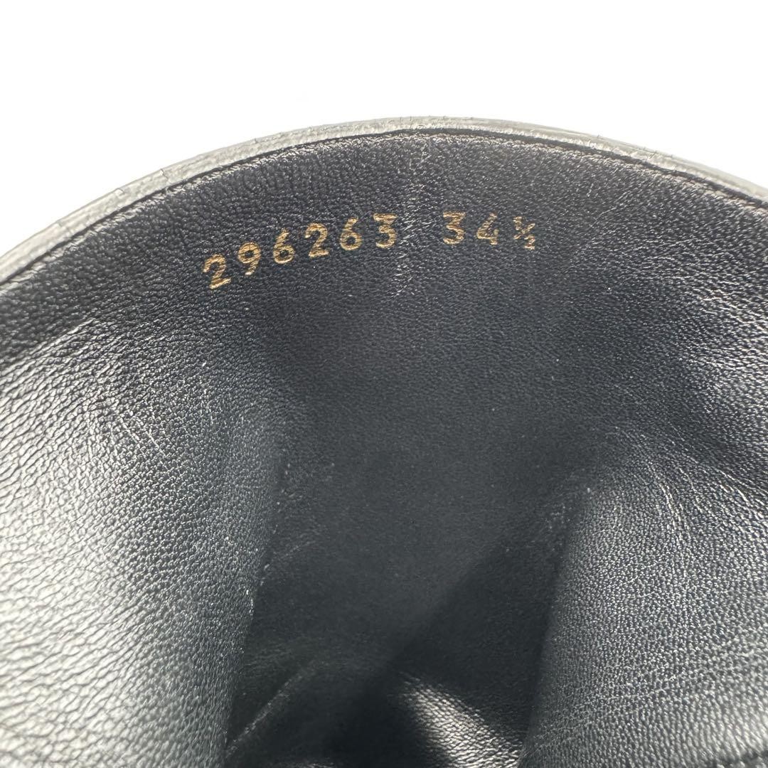 GUCCI Boots Heel Interlocking Leather Black EU34.5/US4.5 107371c thumbnail 17