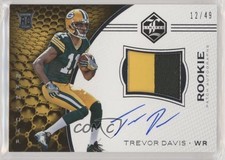 2016 Panini Limited Rookie Spotlight Silver 12/49 Trevor Davis Patch Auto 1u0