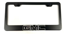 3d Gmc Stainless Steel Black Finished License Plate Frame