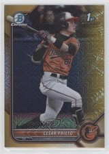 2022 Bowman Chrome Prospects Mega Box Gold Mojo Refractor 1/50 Cesar Prieto 1y2