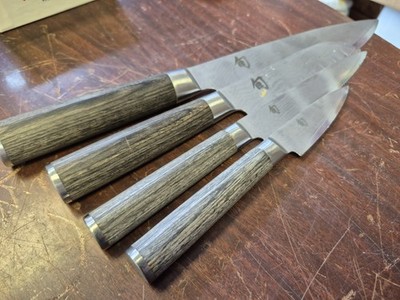Shun Classic 4pc Knife Set DM-0706 0740 0722 0700 Cobalt MV Japan READ