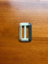 Brown and Cream Plastic Rectangle Slide Belt Buckle 1" wide Fits 7/8" wide Belt