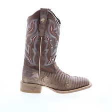 Outlaw Ladies 11" Lizard PNT 70003 Womens Brown Leather Western Boots