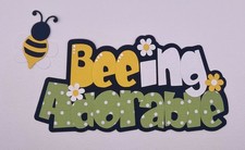 Beeing Adorable - Handmade Paper Piecing Scrapbook Embellishment Die Cuts