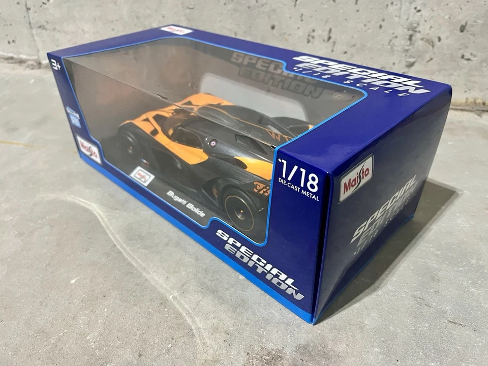 1/18 Bugatti Bolide Naranja Maisto Edición Especial Diecast Modelo Coche ¡Muy Raro! Foto 3 de 4