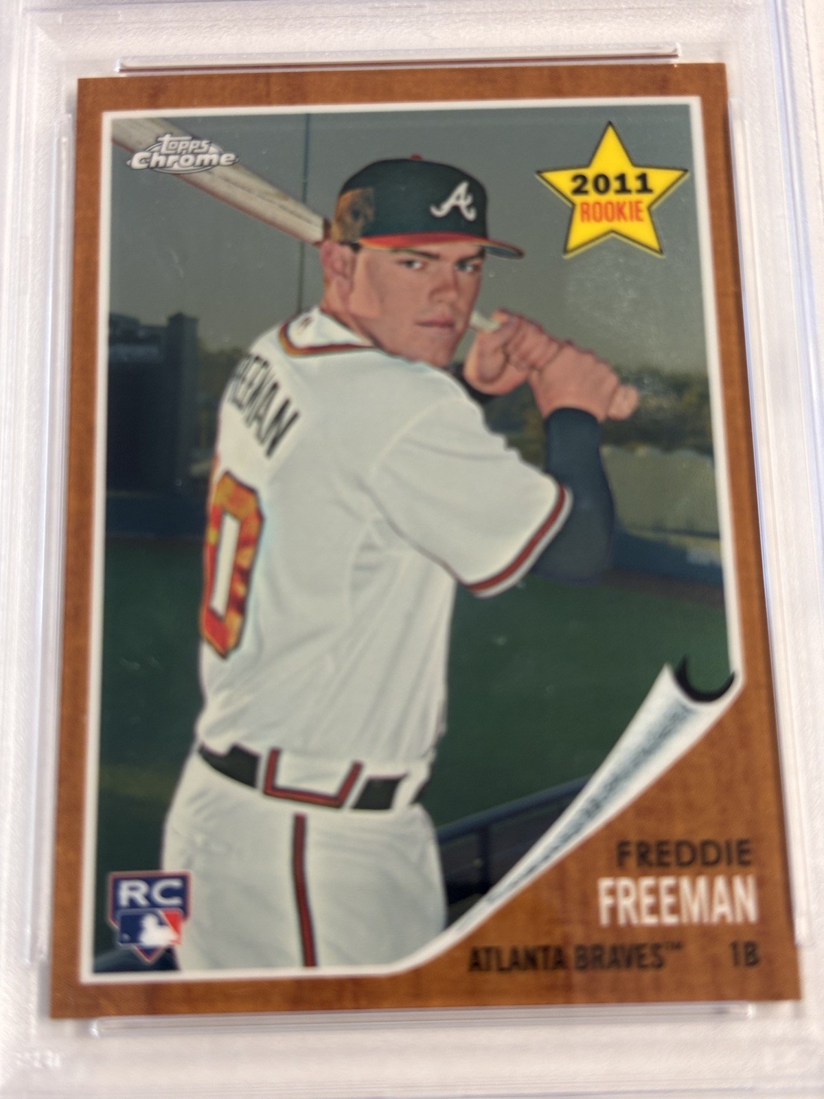 2011 TOPPS HERITAGE CHROME  FREDDIE FREEMAN 0576/1962 PSA 9 SSP