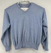 Peter Millar Blend V Neck Light Sweater Blue Men  s Size XL