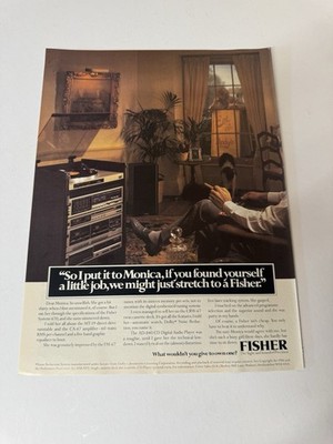 Original Vintage 1985 Fisher Home HiFi Stereo Magazin Werbung Zuschnitt Retro