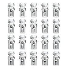 Wevdn 20 Pcs Throttle Brake Cable Ends 18 Stop Clamp Clutch Lock Silver