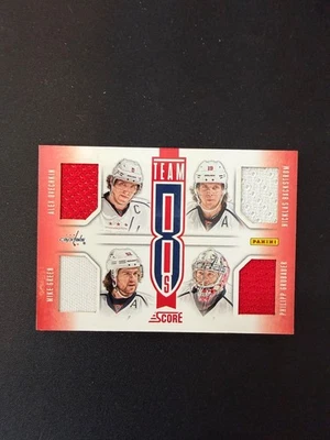 2013-14 Panini Score Team 8's Ovechkin Green Backstrom Fehr Alzner Carlson Patch - Image 1 of 2