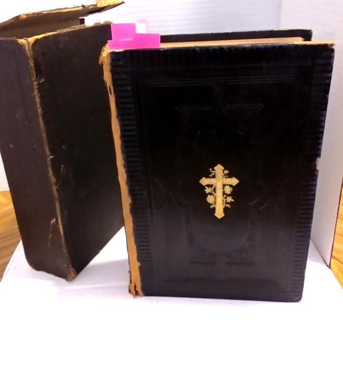 1903 antq Dr.Martin Luthers Bible Die Bibel Heilige Christ lg hb collectors book