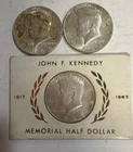 1964 Kennedy Half Dollar 3 Coin Silver Lot 33.75 Grams Silver