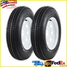2 Set 5.30-12 5.30x12 530-12 5.30-12 6pr Trailer Tires W 12 Rims 5 Lug On 4.5