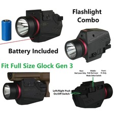 200 Lumen LED Flashlight Red Laser Combo Handle Weaver Mount For Glock