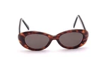 Sunglasses Women Plastic Oval Brown Havana Tropical Fashion 90s TR0276