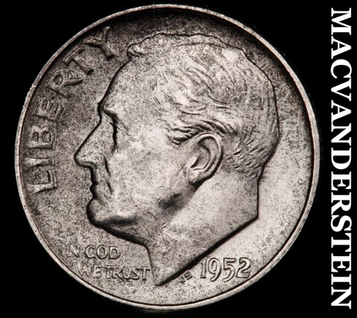 1952-S Silver Roosevelt Dime - Choice Gem Brilliant Unc  Lustrous  #G7767