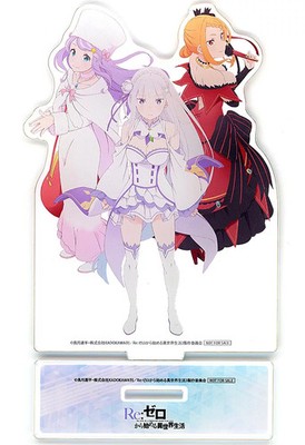 Re:Zero 3rd Season Anime Illustrated Acrylic Stand Emilia Anastasia Priscilla Co