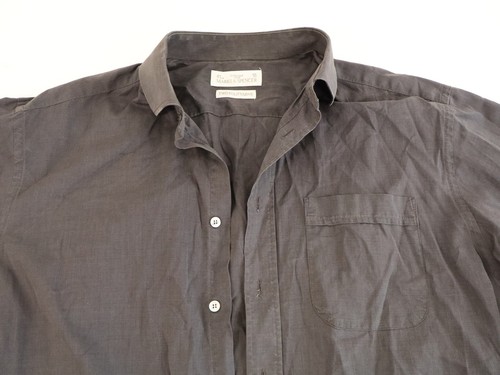 Chemise homme St Michael années 90 deux fils pliants 16 gris manches longues M&S - Photo 3/6
