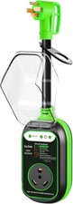 50 Amp to 30 Amp RV Adapter with Surge Protector, Patented Green 50M/30F