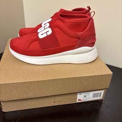 UGG Neutra Sneaker Red Size 8 Womans Athletic Shoes 1095097 New
