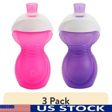 Bite Proof Sippy Cups Soft Spout Leak Proof Cup Set Toddlers 9oz 2 Pack New