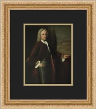 Robert Feke Portrait of Thomas Hopkinson Custom Framed Print