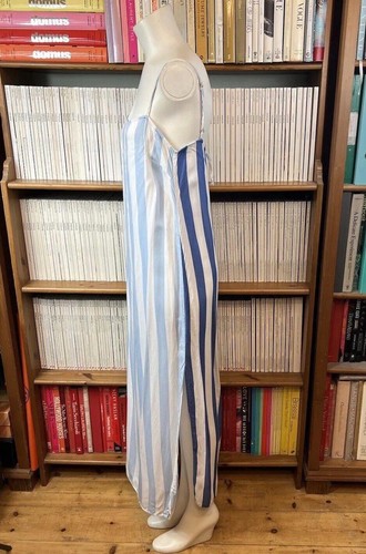 Vestido de Natación Mara Hoffman Damas Talla UK 10 M Maxi Azul Rayas Lateral Dividido Sena - Imagen 5 de 17