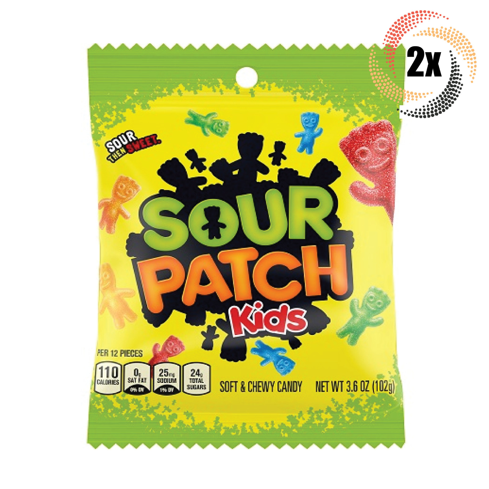 2x Bags Sour Patch Kids Original Assorted Soft - Chewy Gummy Candy 36oz 2390₽