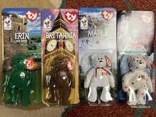 TY McDonalds Beanie Baby Erin Maple Britannia Glory the Bear 1999 FULL SET OF 4