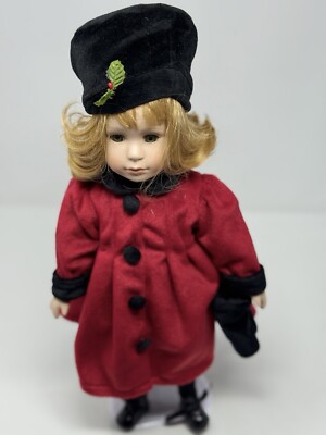 Avon Porcelain Doll Blanche Winter Princess 14'' Christmas Eve VINTAGE