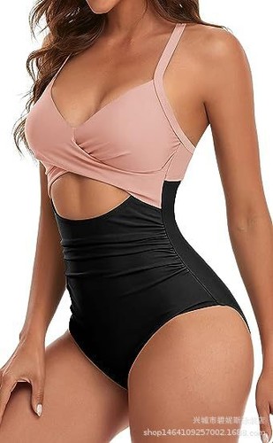 Women Tummy Control Swimming Costume Monokini One Piece Summer Swimwear Swimsuit - Picture 13 of 16