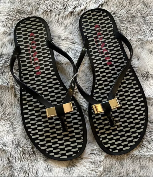 Black jelly flip flops sale