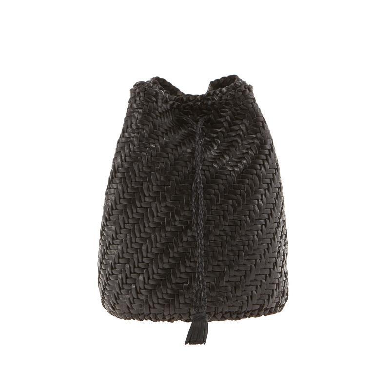 Dragon Diffusion 8838 BLACK Pom Pom Double Jump Shoulder Bag
