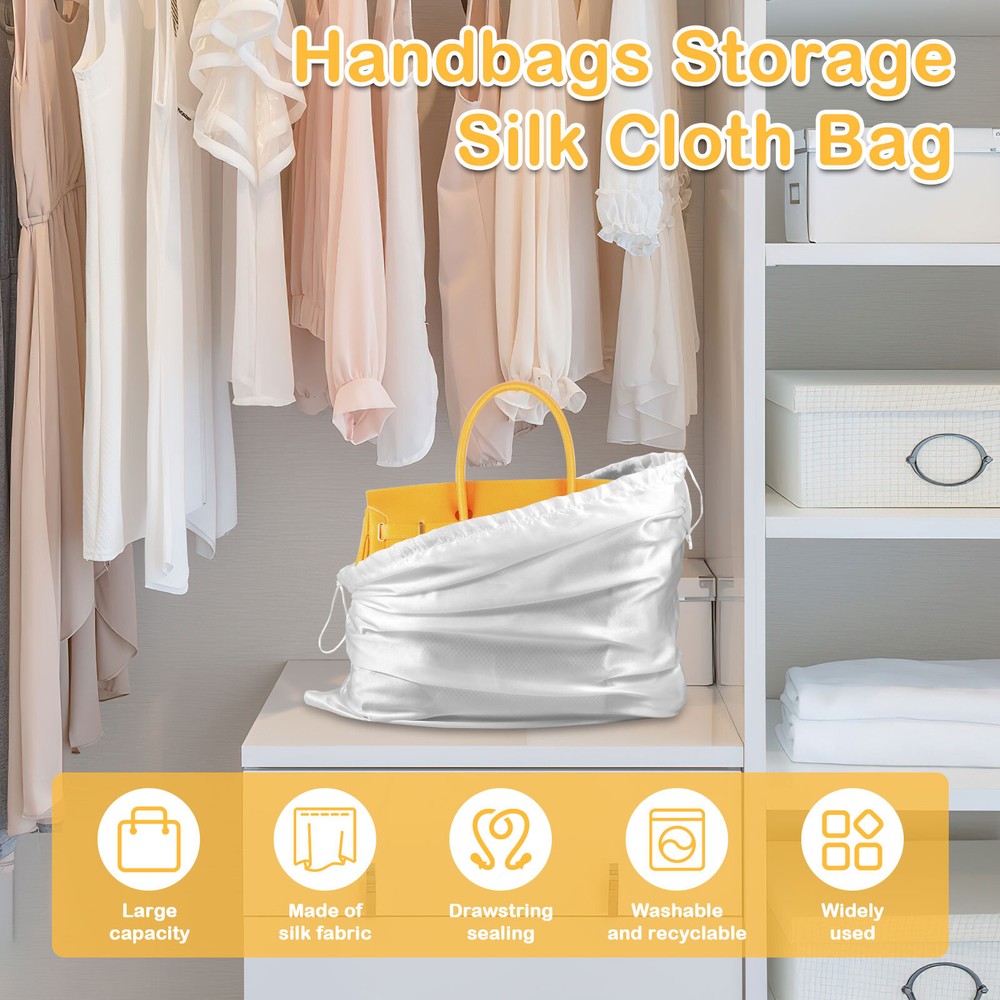 6Pcs Soft KT Drawstring Dustproof Bags for Handbags Storage