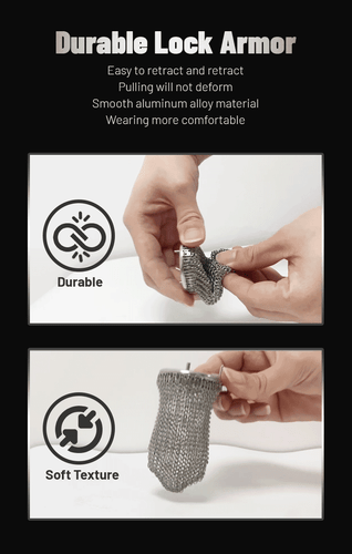 Metal Mesh Male Chastity Cage CB Penis Lock Ring Bird Cage - Picture 14 of 26