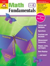 Evan-Moor Math Fundamentals Workbook, Teacher Reproducibles, 224 Pages, Grade 4,