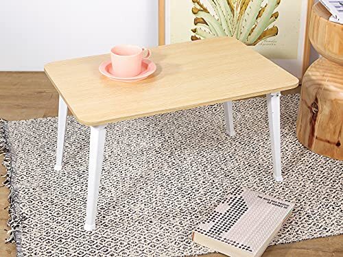 Foldable White Oak Laptop Stand for Bed – Portable Lap Desk with 23.6-Inch Tray  