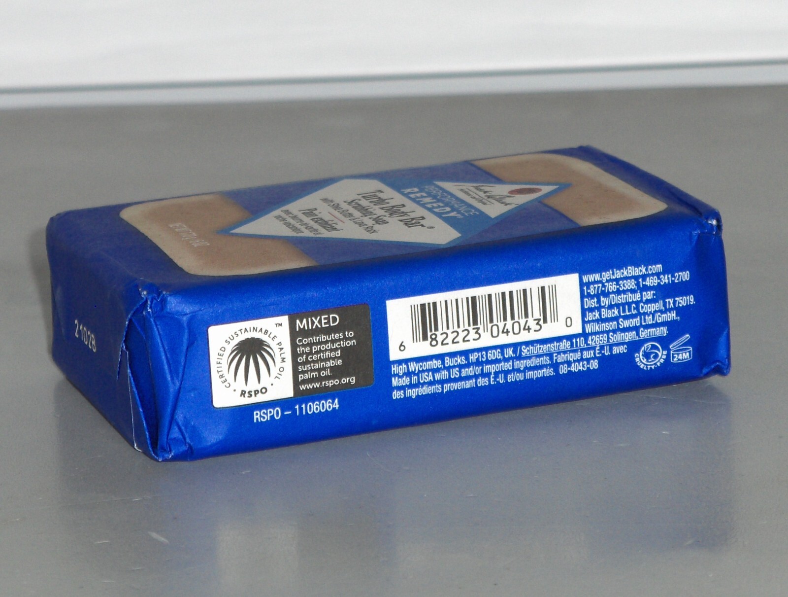 JACK BLACK Turbo Body Bar, Scrubbing Soap, Exfoliant, Performance