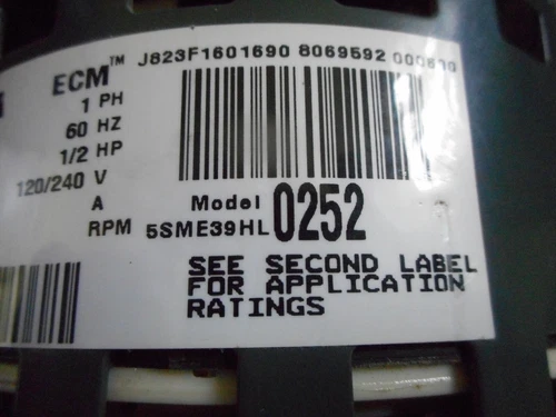 GE 5SME39HL0252 ECM Blower Motor 1/2HP 120/240V  115V CCW
