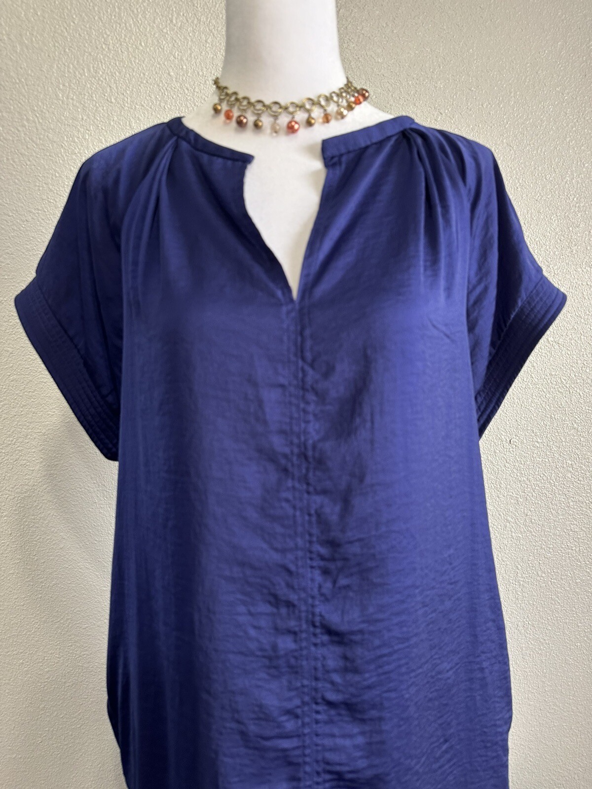 Chico's Women’s Royal Blue Dress w/Pockets Sz 1 eBay