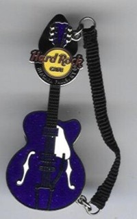 Hard Rock Niagara Falls NY Purple Strap Guitar series pin A1