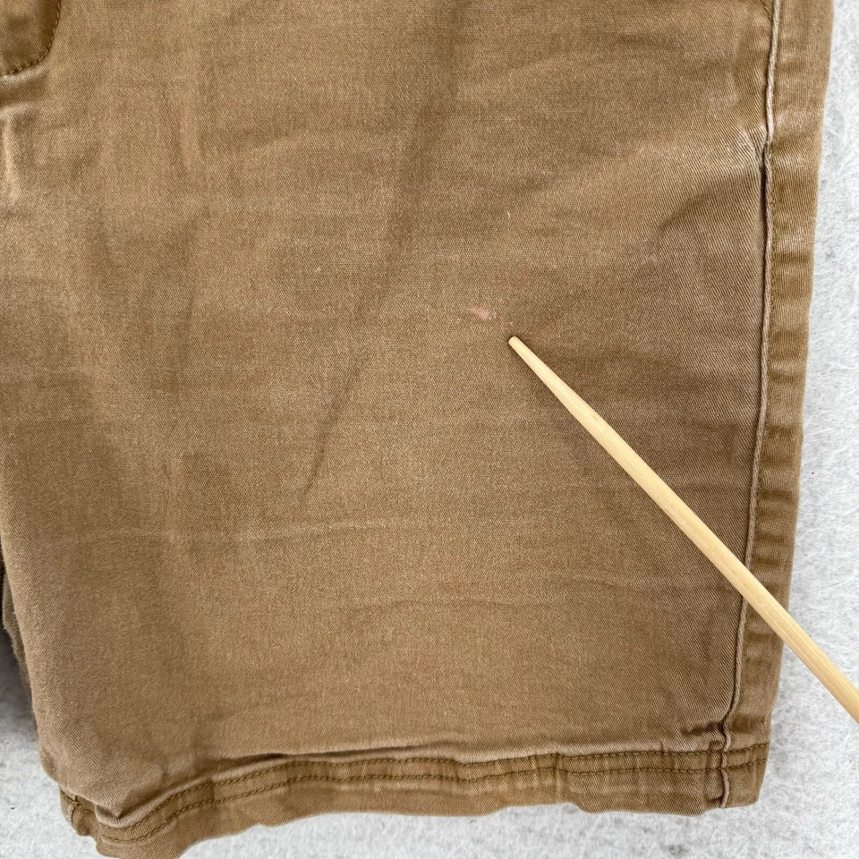 Pantalones Cortos Lost Enterprises Para Hombres 33 Caqui Chino Frente Plano Caminar Algodón Y2K Patinador Foto 3 de 4