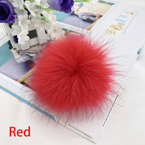 Fluffy Faux Fur Pompom Ball with Rope Band For Hats Clothes DIY Accessories - Bild 13 von 31