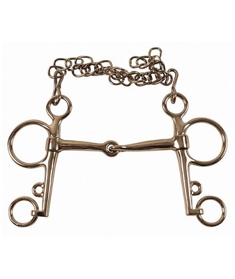 Mors Pelham Double Anneau Articulé En Cuivre Mélangé - Pour