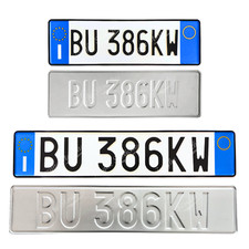 Targa Auto Coppia Anteriore e Posteriore Stampate IN RILIEVO | Targa Replica