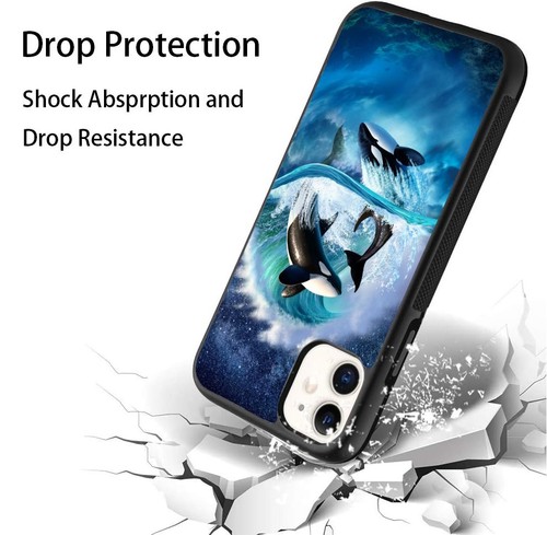 Fitted Case Skin For iPhone SE XS XR Max 5 6 7 8 Plus Oceans Orcas Killer Whales - Picture 19 of 25