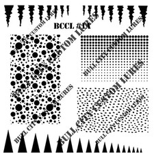 Fishing lure mylar reusable airbrush stencils custom painting scales Stencil 1A