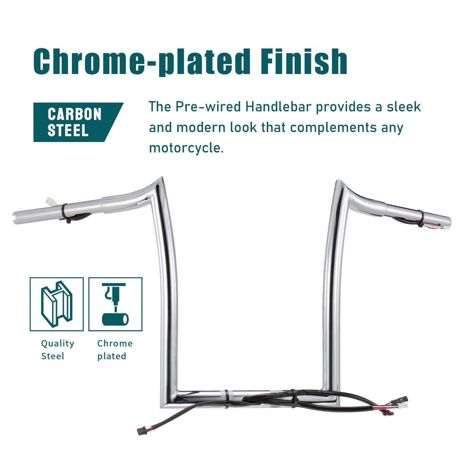 14" Road Glide Meathook Monkey Bar 1 1/4" Ape Hanger Handlebars for