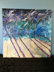 Oil Painting On Canvas With Q Tip And Knife Gallery Wrapped